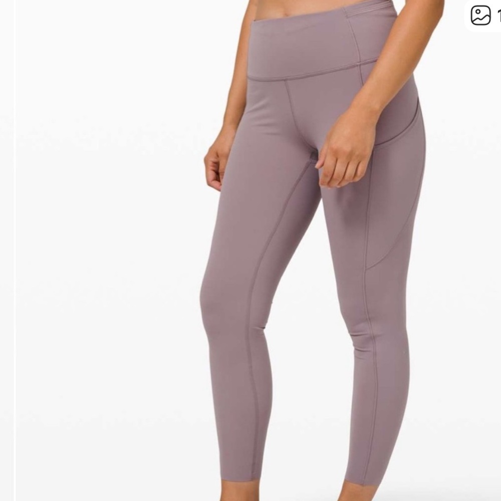 Lululemon Athletica Fast and Free Nulux Leggings Pastel Purple Violet Verbena‎ 2